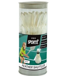 SportX Badmintonshuttles met Veren 3 Stuks Wit - Afbeelding 3