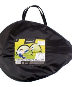 SportX Opvouwbare Voetbaldoelen 90x60x60 cm 2 Stuks Zwart/Groen - Afbeelding 3
