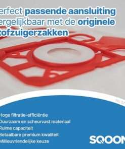 Sqoon Numatic NVM-1CH Stofzuigerzakken 10 Stuks - Afbeelding 3