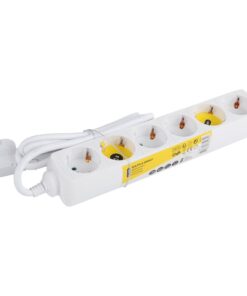 Alternative view of Stekkerdoos 6-Voudig Randaarde 3x1.5 mm 1.5 mtr Wit/Geel