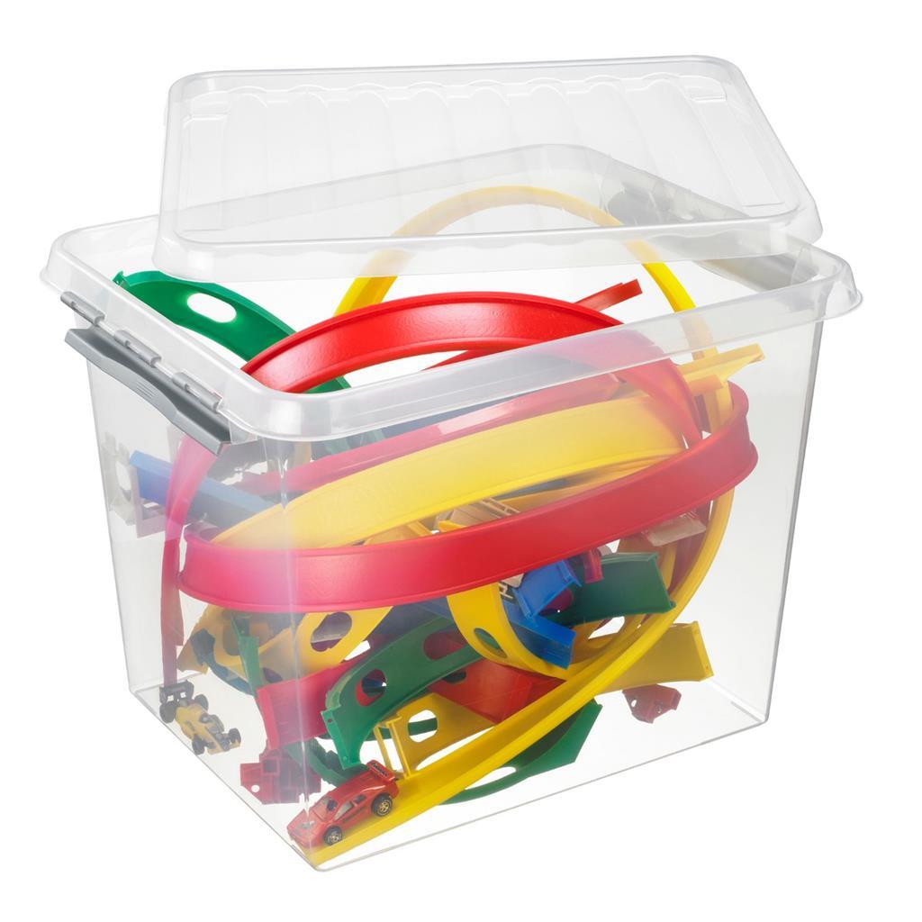 Sunware Q-Line Opbergbox 52L Transparant/Grijs - Afbeelding 3