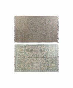 Tapijt DKD Home Decor 200 x 290 x 0,5 cm Rood Polyester Groen Arabisch (2 Stuks)