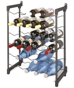 Tomado-Metaltex Chianti Wijnrek voor 30 Flessen 68x50x26 cm Zwart