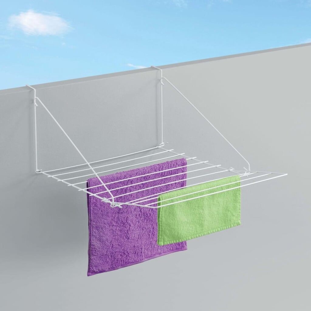 Tomado Metaltex Droogrek Breda Balkon Hangdroogrek 7M Wit - Afbeelding 2
