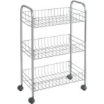 Tomado Metaltex Keuken/Badkamer Opbergtrolley Lugano 41x23x63 cm Wieltjes