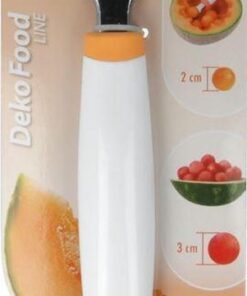 Tomado-Metaltex Meloenuitsteker Dekofood RVS Wit/Oranje/Zilver