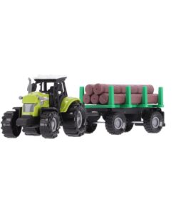 Tractor + Aanhanger met Boomstammen + Licht en Geluid - Afbeelding 2