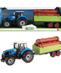 Tractor Tractor met Oplegger en Boomstammen Fritie 20cm