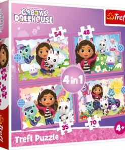 Trefl Gabby's Dollhouse 4in1 Puzzel 35-70 Stukjes