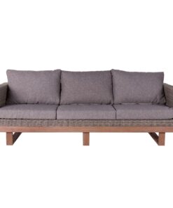 Tuinbank Patsy Grijs Aluminium Rotan Acacia 220 x 89 x 64,50 cm