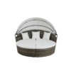 Tuinbed DKD Home Decor Wit Aluminium Staal Synthetische rotan 175 x 175 x 145 cm