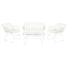 Tuinmeubilair DKD Home Decor Wit 124 x 74 x 84 cm (4 Onderdelen)