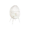 Tuinstoel DKD Home Decor 90 x 65 x 151 cm Metaal Synthetische rotan Wit
