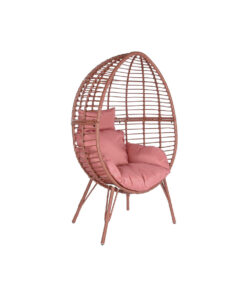Tuinstoel DKD Home Decor 90 x 65 x 151 cm Metaal Terra cotta Synthetische rotan