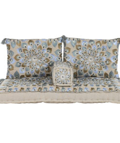 Tuinstoel DKD Home Decor Blauw Beige 155 x 76 x 65 cm 150 x 76 x 20 cm