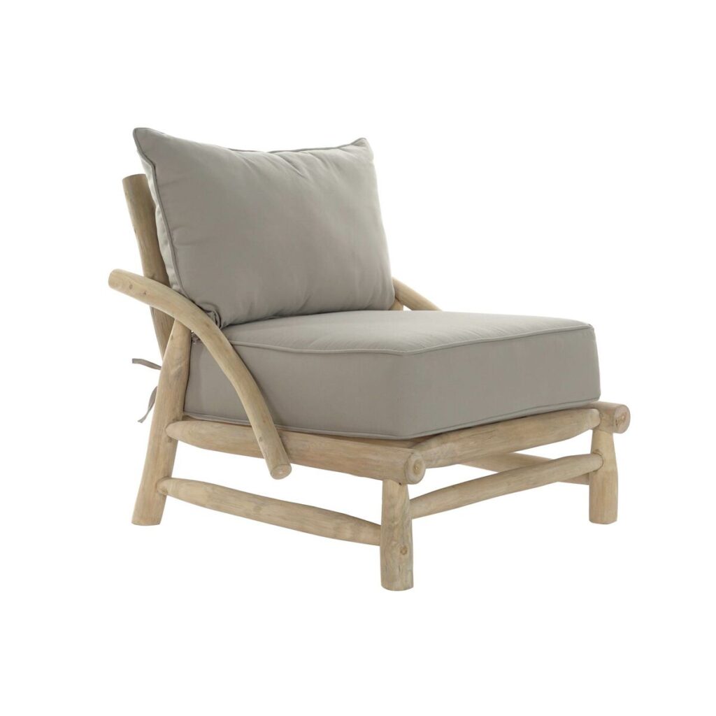 Tuinstoel DKD Home Decor Natuurlijk Lichtgrijs 82 x 80 x 73 cm