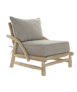 Tuinstoel DKD Home Decor Natuurlijk Lichtgrijs 82 x 80 x 73 cm