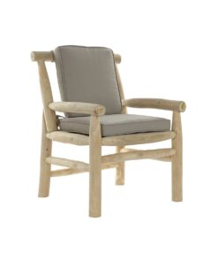 Tuinstoel DKD Home Decor Natuurlijk Lichtgrijs Teakboom 65 x 80 x 92 cm
