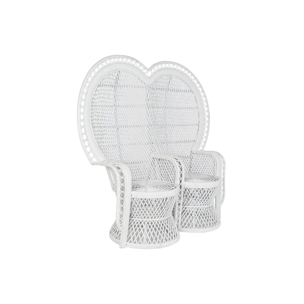 Tuinstoel DKD Home Decor Wit 188 x 50 x 140 cm 154 x 70 x 144 cm 15700 x 68 x 145,5 cm