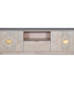 Tv-meubel DKD Home Decor Beige Metaal Mangohout 175 x 40 x 60 cm