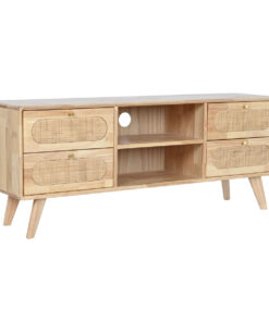 Tv-meubel DKD Home Decor Natuurlijk Metaal Rubberwood 120 x 30 x 48 cm