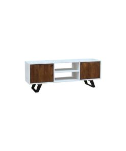 Tv-meubel DKD Home Decor Wit 135 x 35 x 40 cm Metaal Mangohout