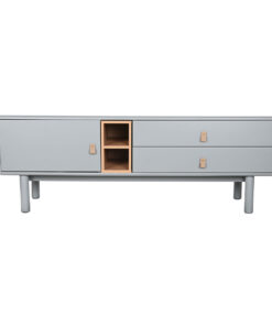 Tv-meubel Home ESPRIT Blauw Grijs Polypropyleen Hout MDF 140 x 40 x 55 cm