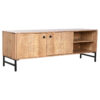 Tv-meubel Home ESPRIT Bruin Zwart Metaal Acacia 145 x 40 x 52 cm