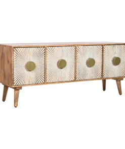 Tv-meubel Home ESPRIT Gouden Natuurlijk Hout 145 x 40 x 60 cm
