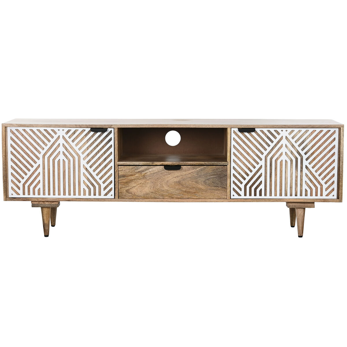 Tv-meubel Home ESPRIT Wit Mangohout 160 x 41 x 55 cm