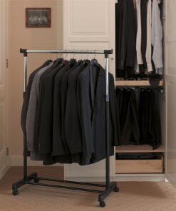 V-Part Kledingrek 84x170x43 cm Zwart - Afbeelding 3