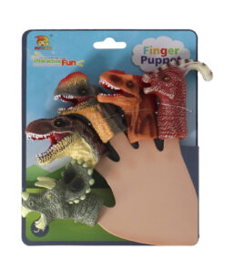 Vingerpoppen Dinos 5 Stuks