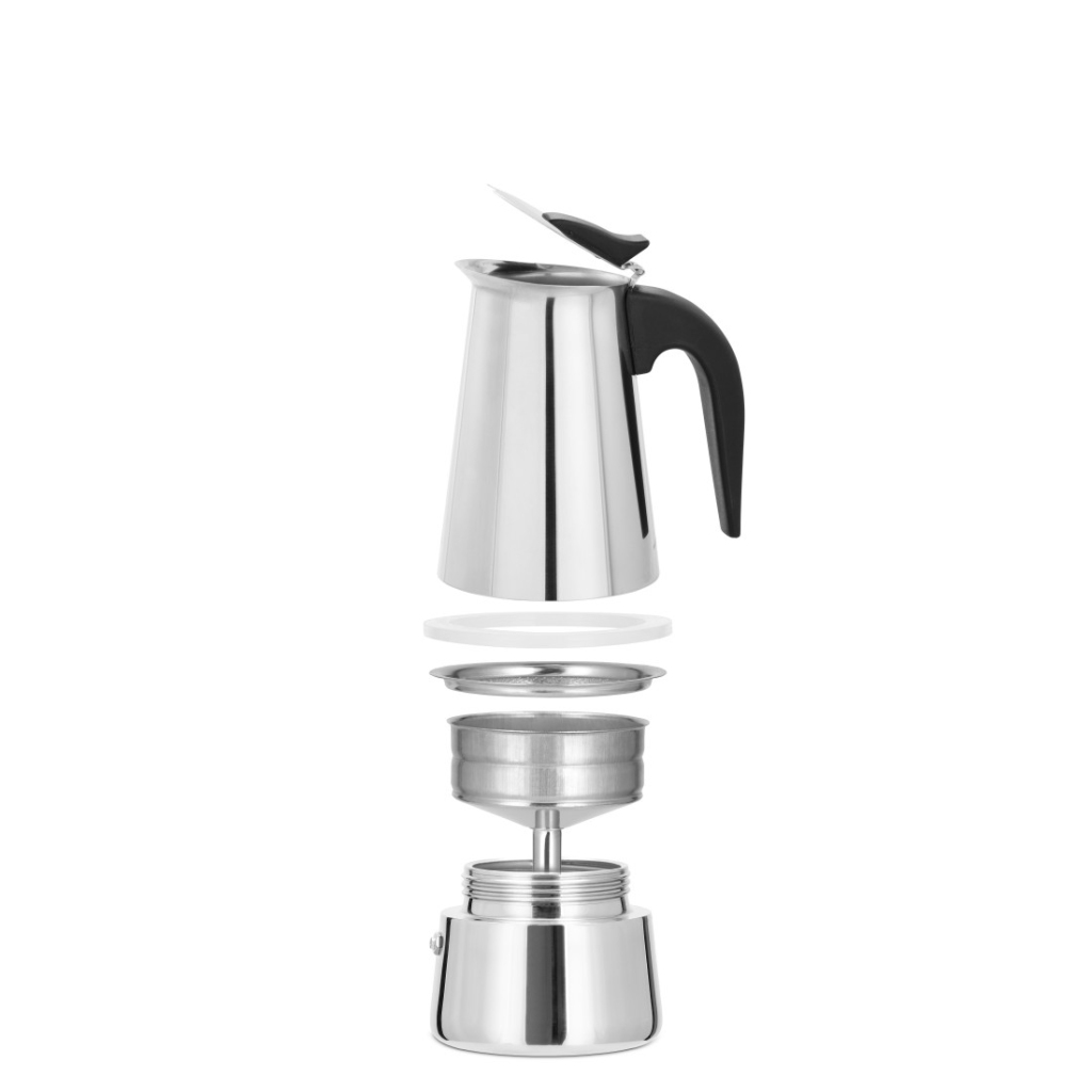 Xavax Espressomaker Van RVS Voor 4 Kopjes Fornuiskan O.a. Inductie 200ml - Afbeelding 3