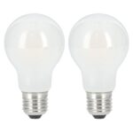 Xavax LED-Gloeidraad Gloeilamp E27 806lm Warm Wit Mat 2 Stuks