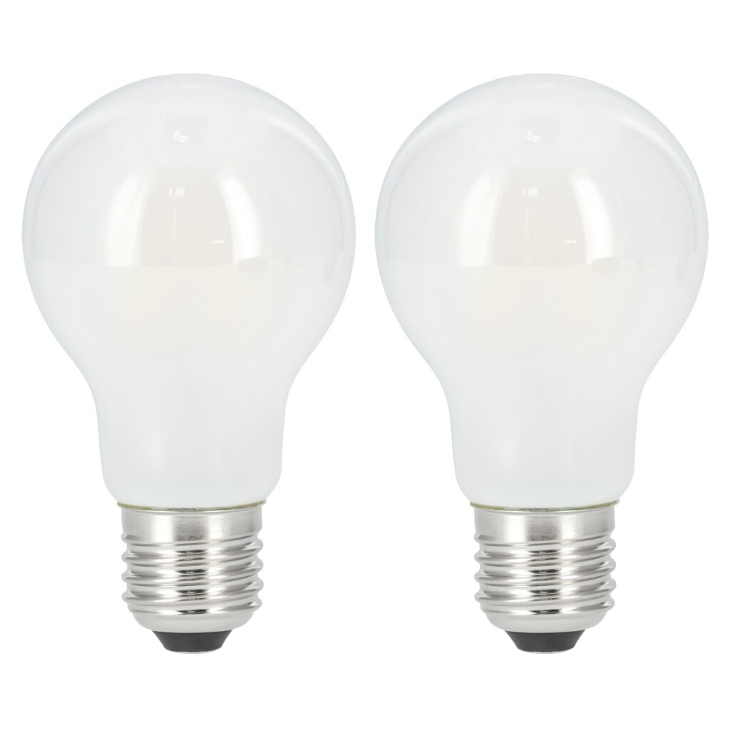 Xavax LED-Gloeidraad Gloeilamp E27 806lm Warm Wit Mat 2 Stuks