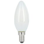 Xavax LED-Gloeidraad Kaarslamp Dimbaar E14 470lm Mat Warm Wit