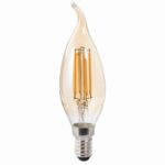 Xavax Led-gloeidraad E14 400lm Vervangt 35W Windvlaag-kaars Amber Warm Wit