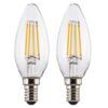 Xavax Led-gloeidraad E14 470lm Verv. 40W Kaarslamp Warm Wit Helder 2 Stuks