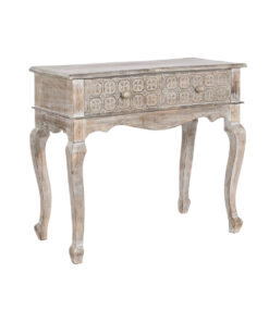 Zijtafel met 2 lades DKD Home Decor Wit Bruin 91 x 42 x 81 cm
