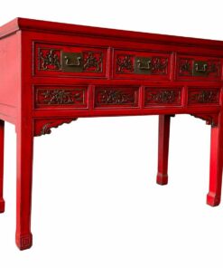 Zijtafel met lades Alexandra House Living Rood 49 x 90 x 120 cm