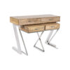 Zijtafel met lades Home ESPRIT Bruin Zilverkleurig Lichtbruin 110 x 40 x 76 cm 110 x 41,5 x 76 cm (3 Onderdelen)