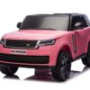 2-Persoons Range Rover, 24V Elektrische Kinderauto, MP4-Scherm, Rubberen Banden, Leder Zitting – roze