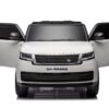 2-Persoons Range Rover, 24V Elektrische Kinderauto, MP4-Scherm, Rubberen Banden, Leder Zitting – wit – afbeelding 4