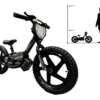 24V Elektrische Balance Bike met 16 Inch Wielen, Elektrische Motor - Zwart – afbeelding 12