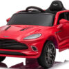 Aston Martin 12V Elektrische Kinderauto met Rubberen Banden, Leder Zitje en Meer