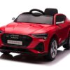 Audi E-Tron, 12V Elektrische Kinderauto met Rubberen Banden, Leder Zitje en Meer