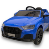 Audi Q7 Elektrische Kinderauto, 12V, Rubber Banden en Meer – blauw