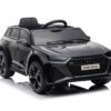 Audi Rs6, 12V Elektrische Kinderauto met Rubberen Banden, Leder Zitje en Meer – zwart – afbeelding 2