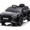 Audi Rs6, 12V Elektrische Kinderauto met Rubberen Banden, Leder Zitje en Meer – zwart