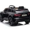Audi Rs6, 12V Elektrische Kinderauto met Rubberen Banden, Leder Zitje en Meer – zwart – afbeelding 4
